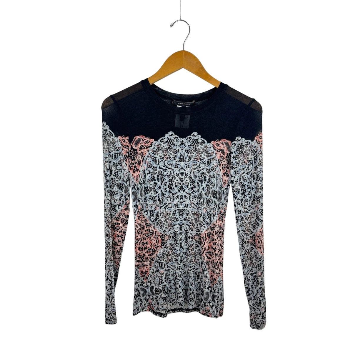 BCBGMAXAZRIA トップス BCBGMAXAZRIA Elyza Print Block Top – Runway Catalog