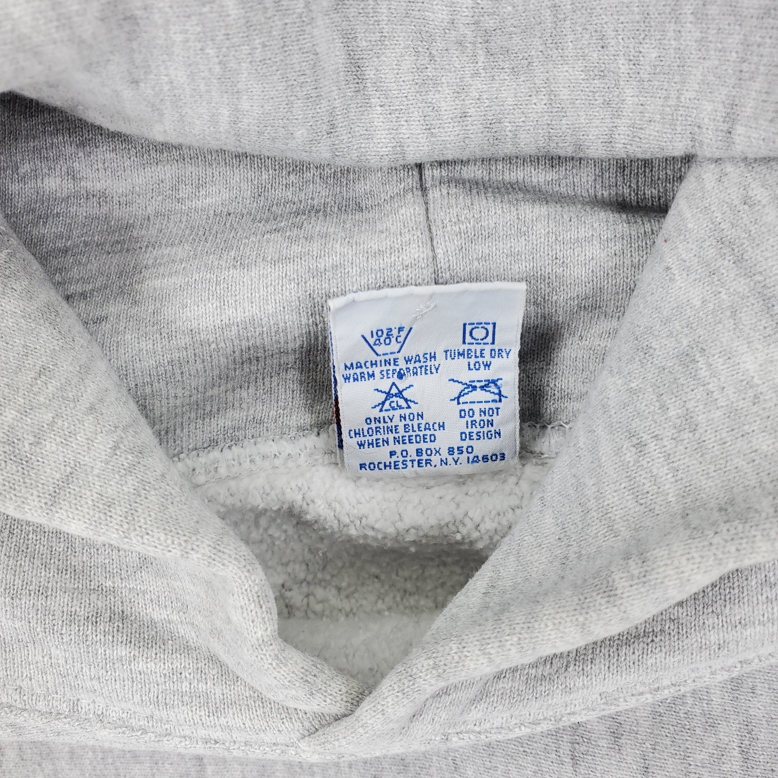 Vintage 90s Champion Reverse Weave Hoodie Mens Large Gray Pullover Sweatshirt image 4