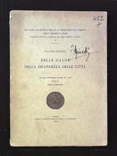 Botero Giovanni Delle cause della grandezza delle città