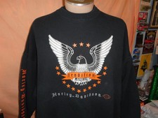 Vintage Harley Davidson Motorcycle El Paso Texas Biker Crewneck Sweatshirt 2XL