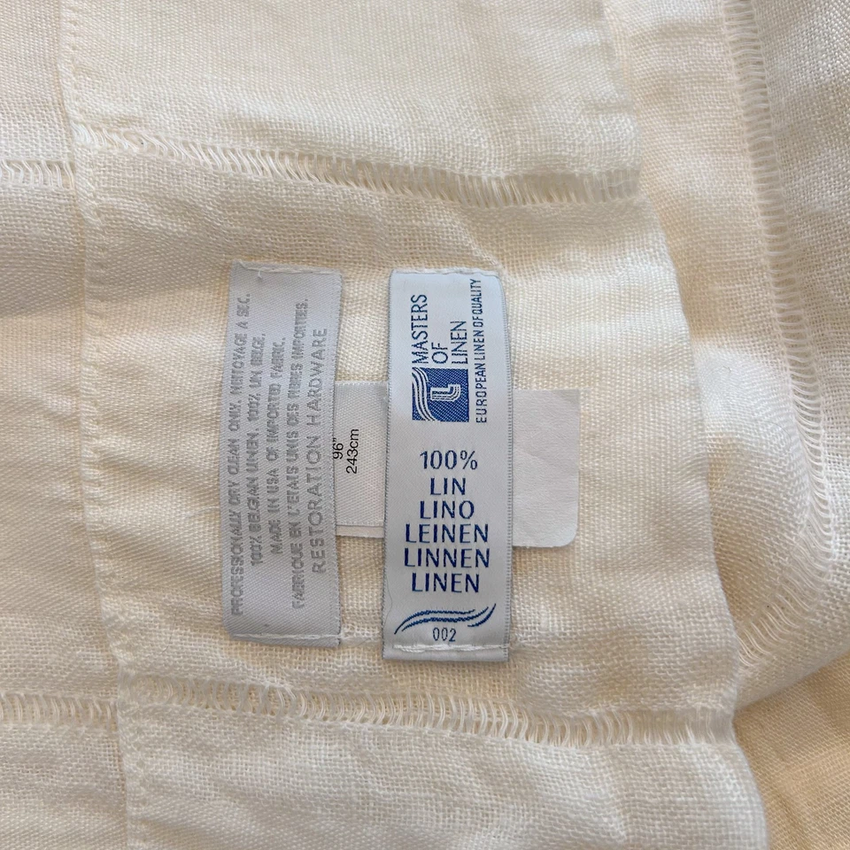 Restauración Hardware Masters of Linen Cortina 50" x 90" Panel Filtro Transparente Foto 3 de 4