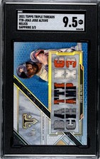 2021 Topps Triple Threads Jose Altuve RELICS SAPPHIRE /3 SGC 9.5 (3/3)
