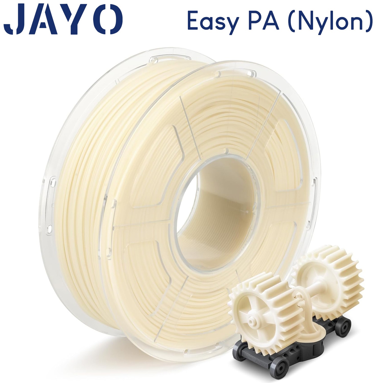 JAYO 1KG Easy PA Nylon 6+66 Naturfarbe Filament 1,75mm Verzugfrei Stark Langlebi