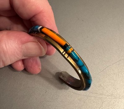 Native American bracelet made by highly acclaimed Navajo silversmith Ned Nez