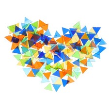 764pcs Glass Mosaic Tiles: Triangle Glass Pieces For Crafts - Mixed mosaic