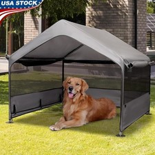Outdoor Dog Canopy Shelter Waterproof Pet Shade Hunting Camping Heavy Duty Frame