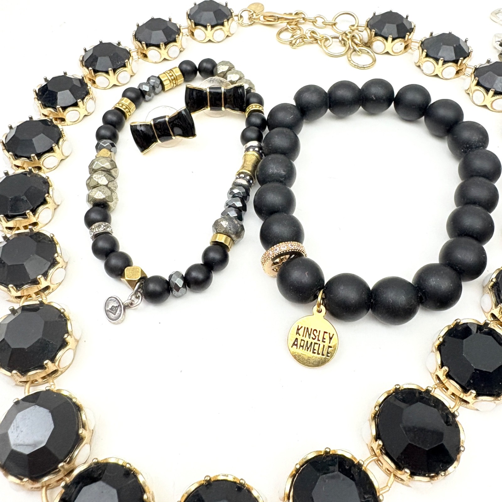 Signed Black Gold Costume Jewelry Lot Silpada Kate Spade Jenny Bird Armelle