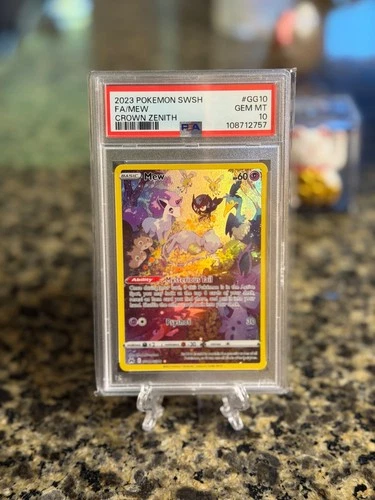 2023 POKEMON SWORD & SHIELD CROWN ZENITH #GG10 FULL ART/MEW PSA 10