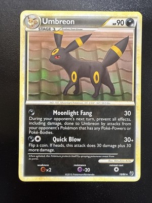 FREE SHIPPING Umbreon 10/90 Undaunted rare Non Holo 2010 LP