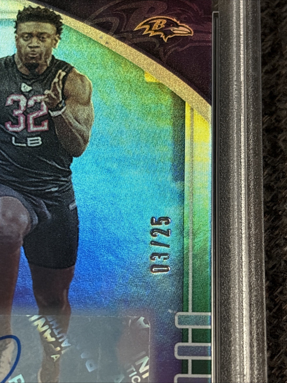 2020 Panini Absolute - Auto Spectrum Green Rookie Patrick Queen #185 /25 PSA 9! view 2