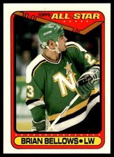 1990-91 TOPPS NHL HOCKEY NM Card #200 😎 BRIAN BELLOWS, Minnesota North Stars 🤩