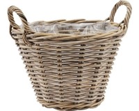 Pflanzkorb Elite Leah Naturfaser Ø 42 Cm H 32 Cm Braun Inkl. Pflanzfolie