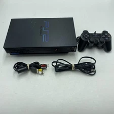 Sony Playstation 2 Black PS2 Console W/ Cords & OEM Controller Tested Working