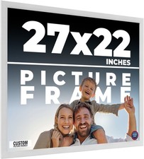 27x22 Frame White Wood Picture Photo Frame with UV Acrylic and Acid Free Backing