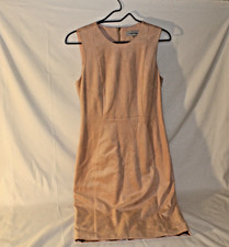 Calvin Klein Women's Soft Pink Faux Suede Sleeveless Sheath Dress Size 4