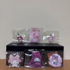 Sanrio My Melody charm rubber strap acrylic keyholder strap SET