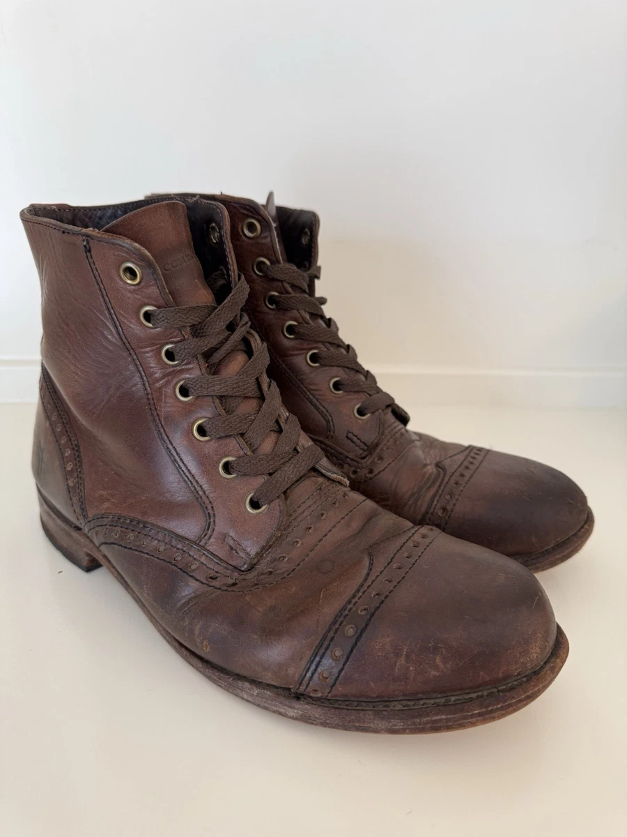 Vintage USA Made Arkansas Brogue Frye Heritage Style Boots 9.5D Excellent Brown Frye Leather Boots for Men for Sale | Shop New & Used  main image 3