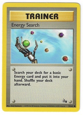 Energy Search 59/62 - Fossil - Regular - Unlimited - Pokemon - WoTC - 1999 - LP