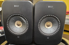KEF LSX II (LSX2BK) Altoparlanti da scaffale wireless alimentati - Nero carbonio - No ACC
