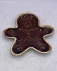 Vintage Hull Brown Ceramic Gingerbread Man Pottery Serving Plate