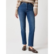 J.Crew Factory Stovepipe Jeans High Rise Straight Classic Stretch Denim Size 30