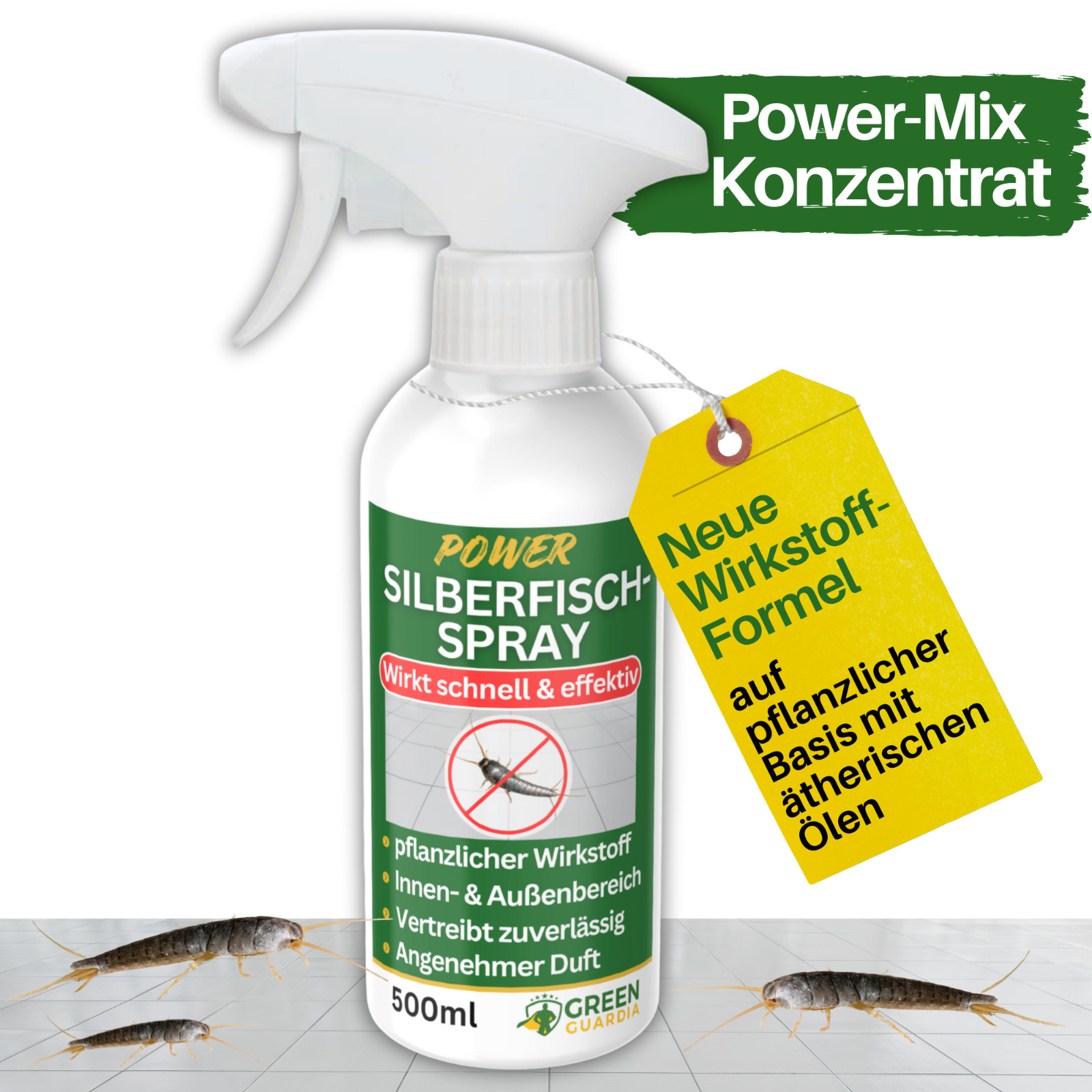 Silberfisch Abwehrspray Power-Konzentrat 500 ml – Mittel gegen Silberfische