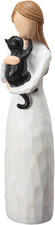 Angel of Friendship Cat Memorial Gifts, Hand-Painted Cat Angel Figurine Statue,G