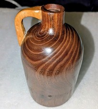 Hand Turned Wood Mini Jug Weed Pot Vase Studio Artisan Unsigned