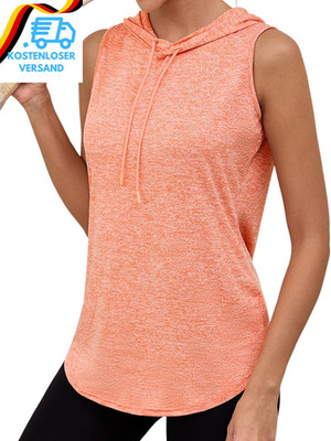 Gyabnw Damen Sport Tank Top Fitness Ärmellos Kapuzenpullover Sport Running T-Shi