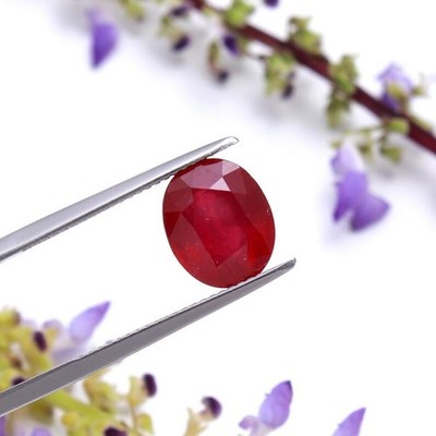 ''Certified'' Natural Mozambique Red Ruby 10 Ct+ Oval Cut Stunning Gemstone