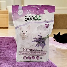 Sanicat Cristal Lavanda Gato Arena 5L Gel Sílice Control de Olores Repuesto