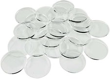 Clear circular miniature bases 25mm pack of 25