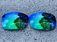 ETCHED POLARIZED GREEN MIRROR REPLACEMENT LENSES FOR OAKLEY RAVISHING