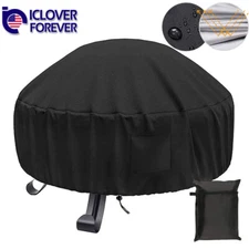 30inch Outdoor Patio Round Fire Pit Cover Water UV Resistant BBQ Grill Protector