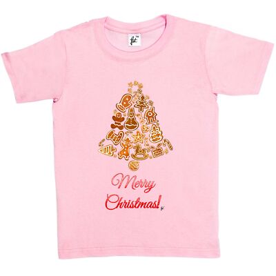 Weihnachtsglocke Eis Lebkuchen verziert Kekse Kinder Jungen / Mädchen T-Shirt