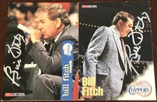 BILL FITCH basketball HOFer fr. Boston Celtics coach NBA auto autograph card LOT