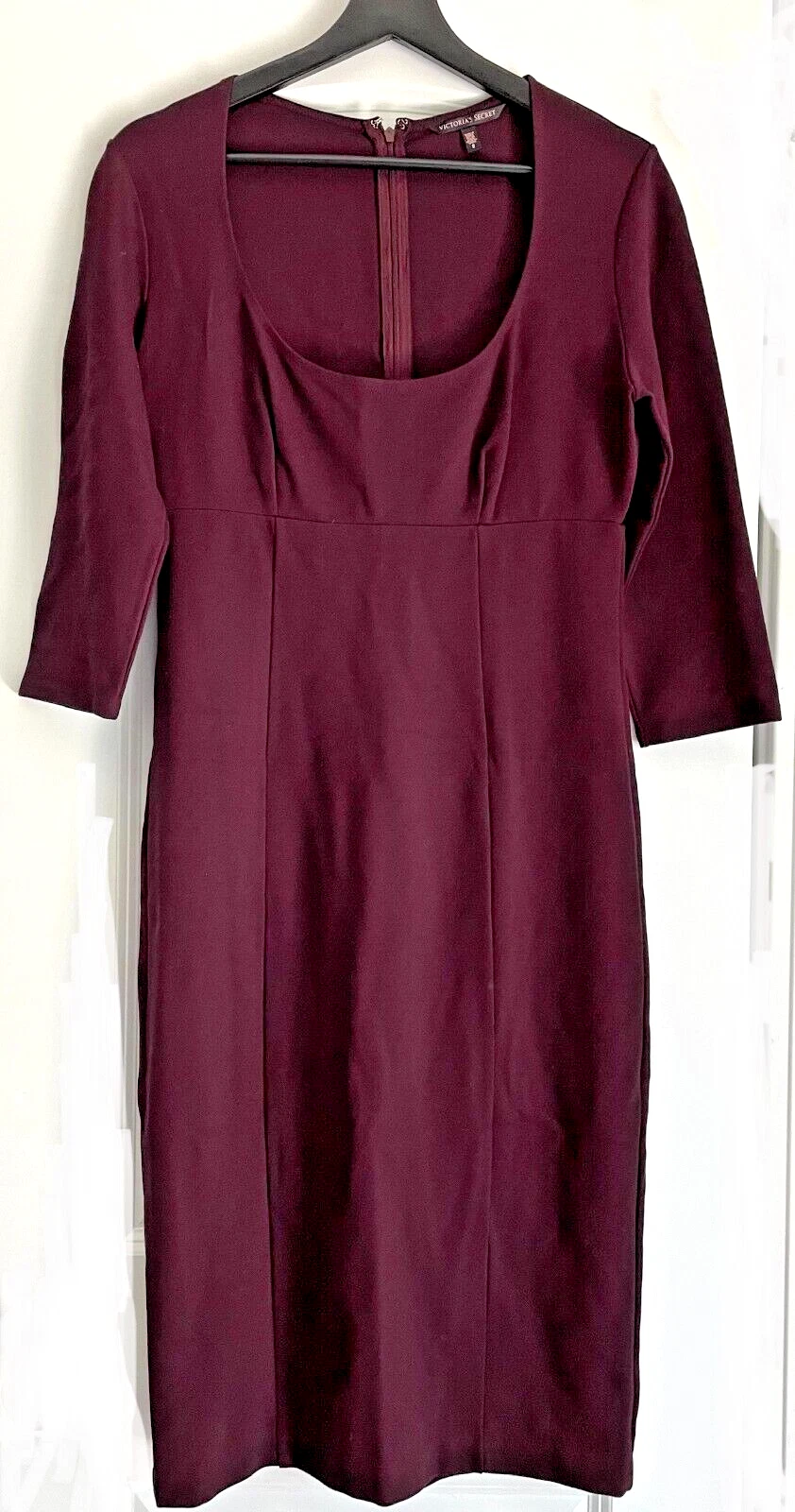 UNDERCOVER Abito tubino Victoria Secret bordeaux deep décolleté nuovo senza etichette taglia 8