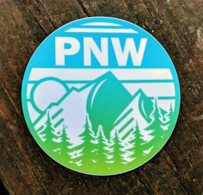 3" PNW PACIFIC NORTHWEST VINYL DECAL - OREGON, WASHINGTON, MOUNTAIN ...