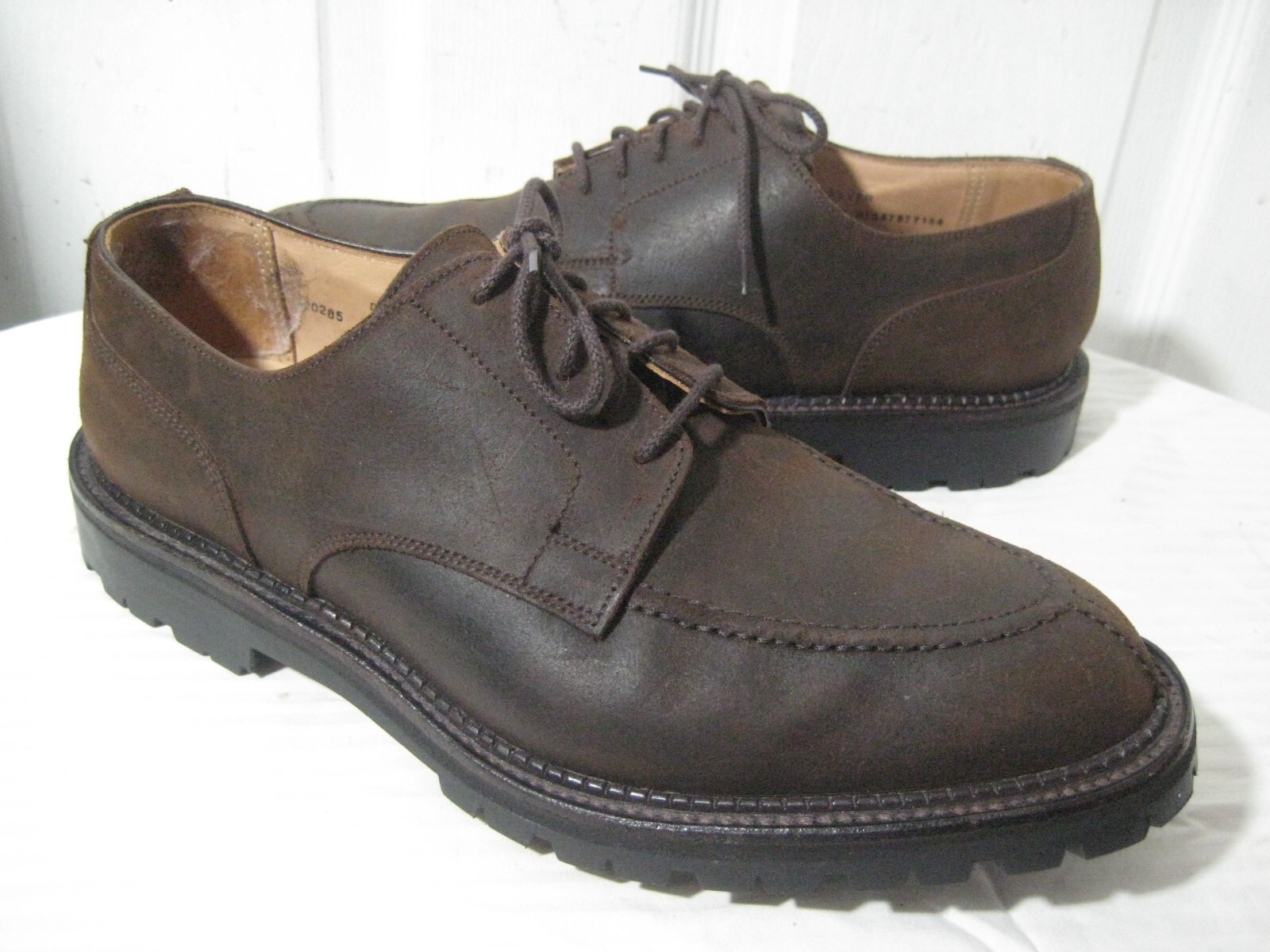 SAOLA CROCKETT & JONES Denver marrone scuro scarpe scamosciate ruvide da uomo taglia UK 7 5 E