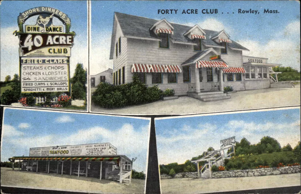 Rowley Massachusetts MA Forty Acre Club Multi-View Vintage Postcard