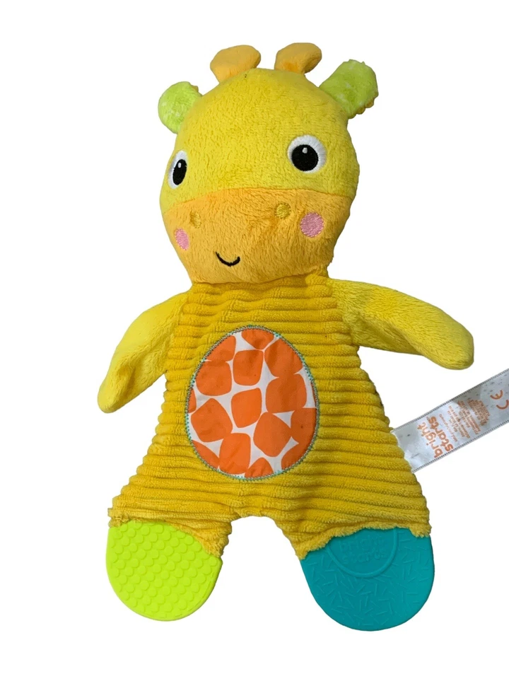 Bright Starts Snuggle Teether Plush Baby Toy Giraffe Lovey Security Bright Color - Image 2 of 4