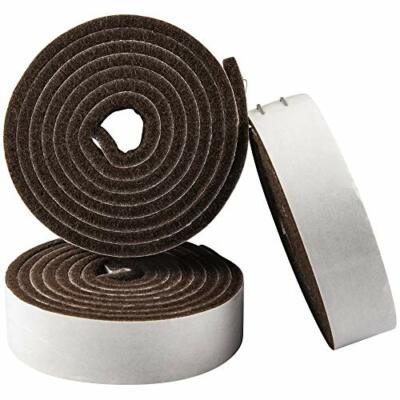 1'' X 60'' Heavyduty Selfstick Felt Furniture Strip Roll Protect Surfaces From Scr