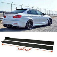 For 4er Gran Coupe F36 Schwarz Glanz 86" Seitenschweller Erweiterung Side Skirts