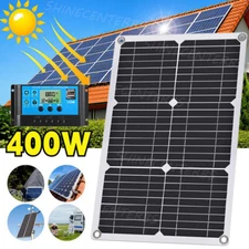 400 Watt Solar Panel Kit 12V Charging Off-Grid Battery Power RV Home Boat Camp