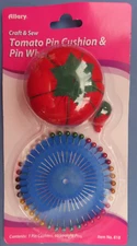 Allary Craft & Sew Tomato Pin Cushion & Pin Wheel  40 pins # 818  NEW