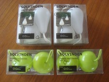 4 IKEA SOLVINDEN Led Lights Apple Pear shaped Home Outdoor Kitchen Night Light