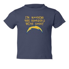 Los Angeles Chargers Watching With Daddy Kids Toddler T-Shirt