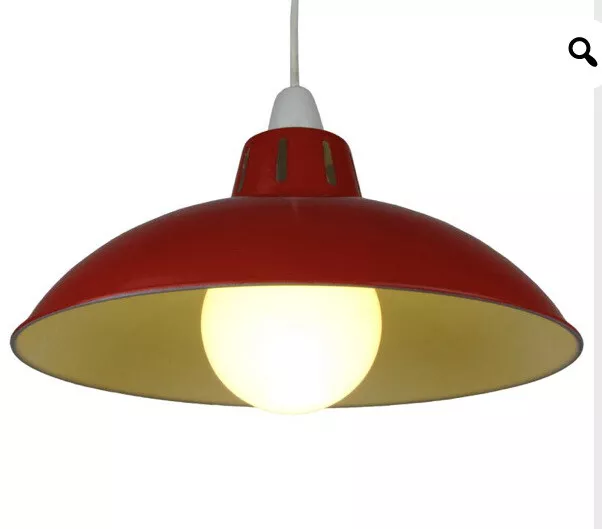 Red metal sales light shade