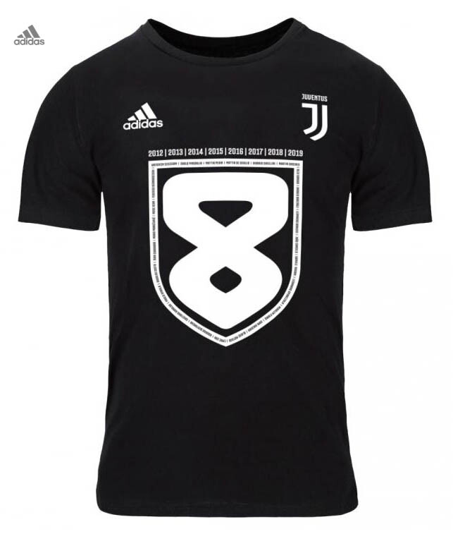 ADIDAS Juventus Herren T-Shirt Trikot Baumwolle 8 Scudetti
