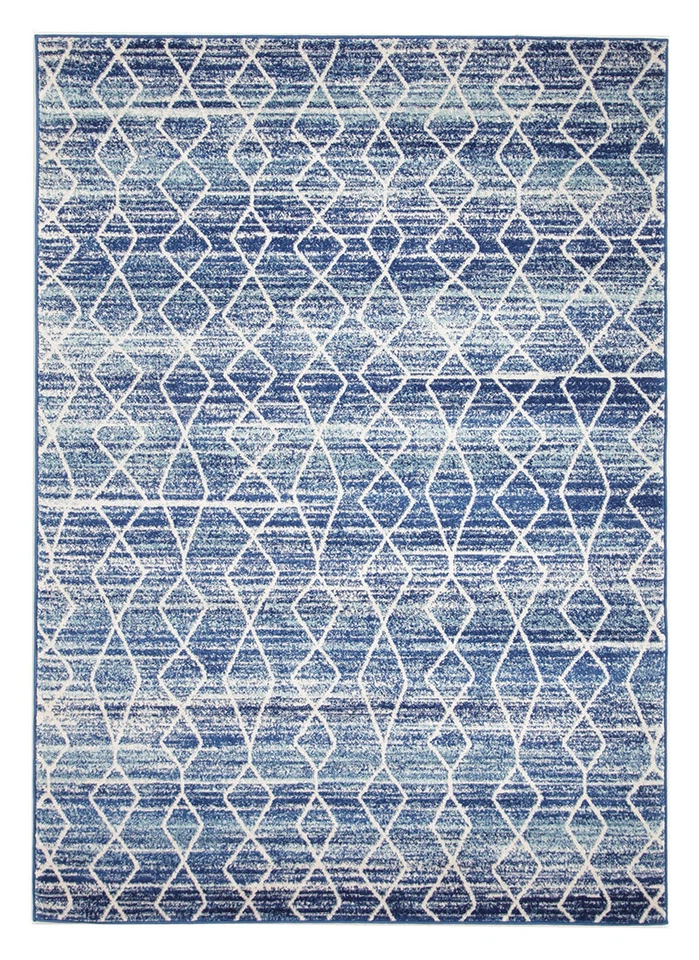 LUXURY STYLE RUGS PLAIN URBAN MOROCCAN OCEAN BLUE MODERN FLOOR RUG 160x230cm O5 - image 4 of 4